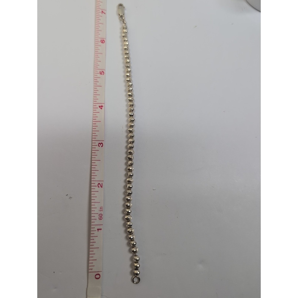 925 RL Sterling Silver Ball Bead Chain Bracelet 7in - Picture 2 of 7